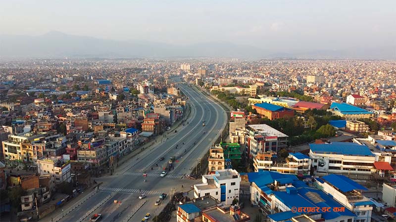 Kathmandu-Valley-Ringroad-Lockdown-Drone-Shot