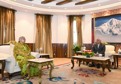 राष्ट्रपति र  प्रधानमन्त्रीबीच भेटवार्ता
